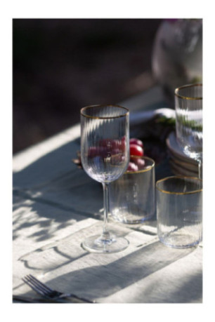 Ensemble de verres à vin (4 pièces) - Or transparent