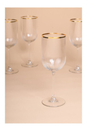Ensemble de verres à vin (4 pièces) - Or transparent