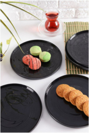 Service d'assiettes à dessert (6 pièces) - Anthracite