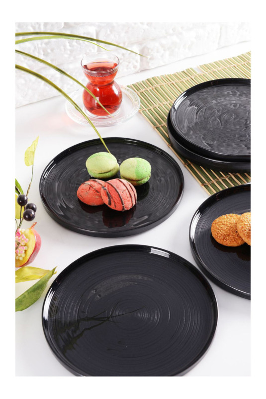 Service d'assiettes à dessert (6 pièces) - Anthracite