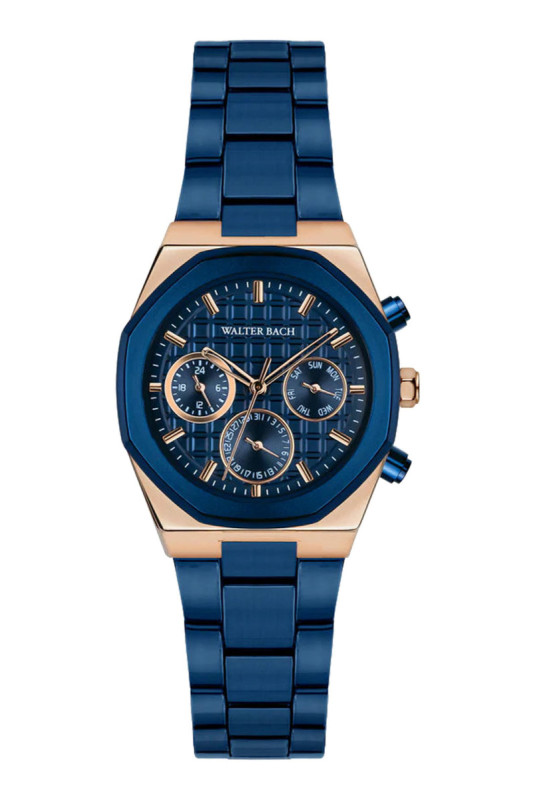 Montre Quartz - Homme - Rose gold/Blue matte/Blue textured