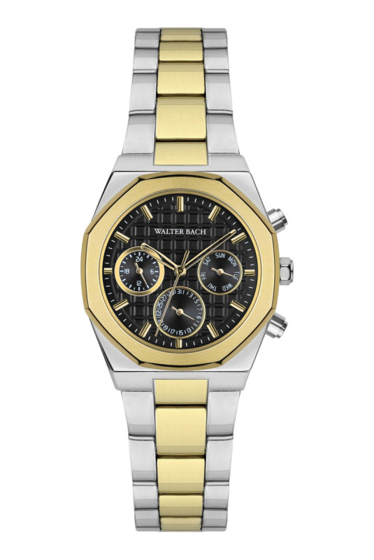 Montre Quartz - Homme - Silver/Silver + rose gold/Black textured