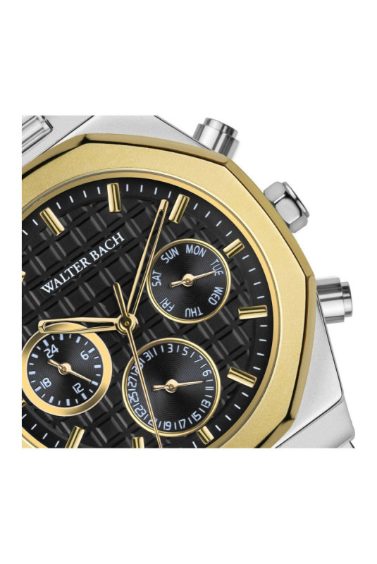 Montre Quartz - Homme - Silver/Silver + rose gold/Black textured
