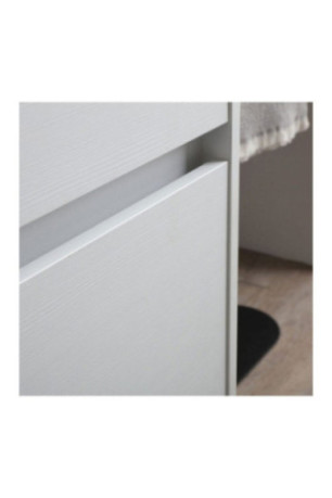 Meuble de salle de bain avec vasque en céramique Lione Blanc 100 cm