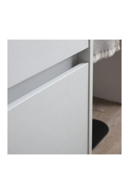 Meuble de salle de bain avec vasque en céramique Lione Blanc 100 cm