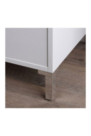 Meuble de salle de bain avec vasque en céramique Lione Blanc 100 cm