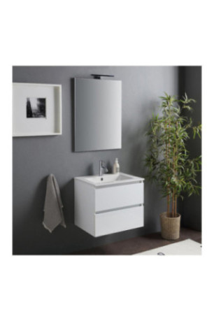 Ensemble meuble de salle de bain Baltimora Blanc brillant 60 cm