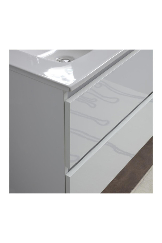 Ensemble meuble de salle de bain Baltimora Blanc brillant 60 cm