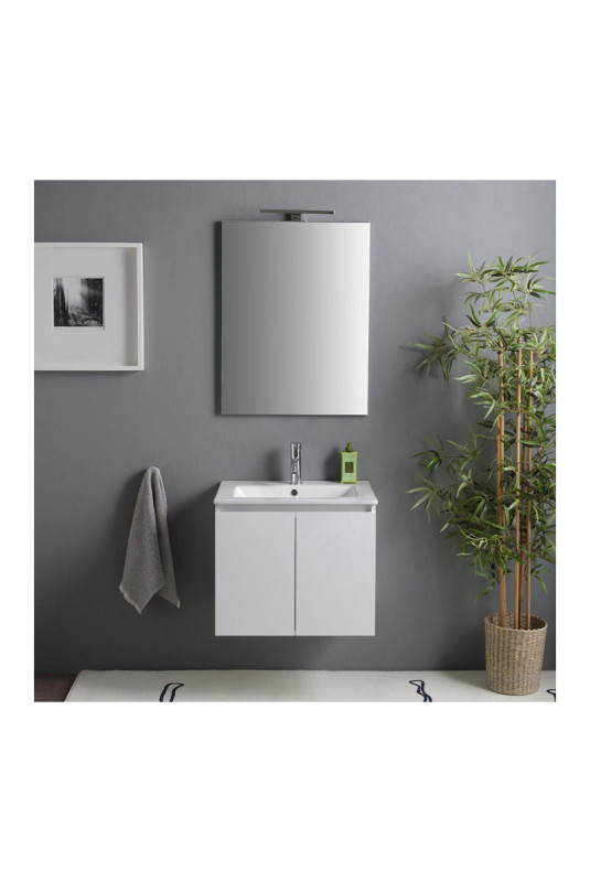 Meuble de salle de bain Baltimora Blanc brillant 60 cm