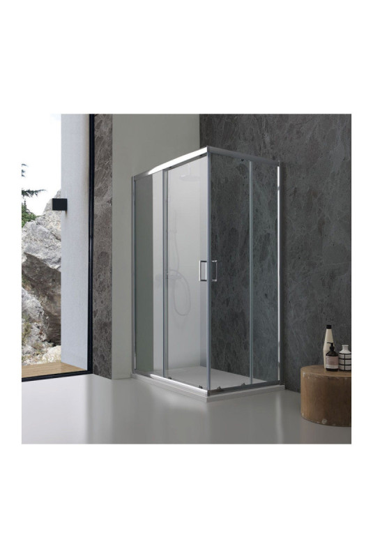 Cabine de douche Genova transparente 70x90 cm