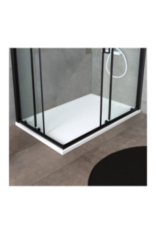 Cabine de douche Cielo Noir mat 80x100 cm