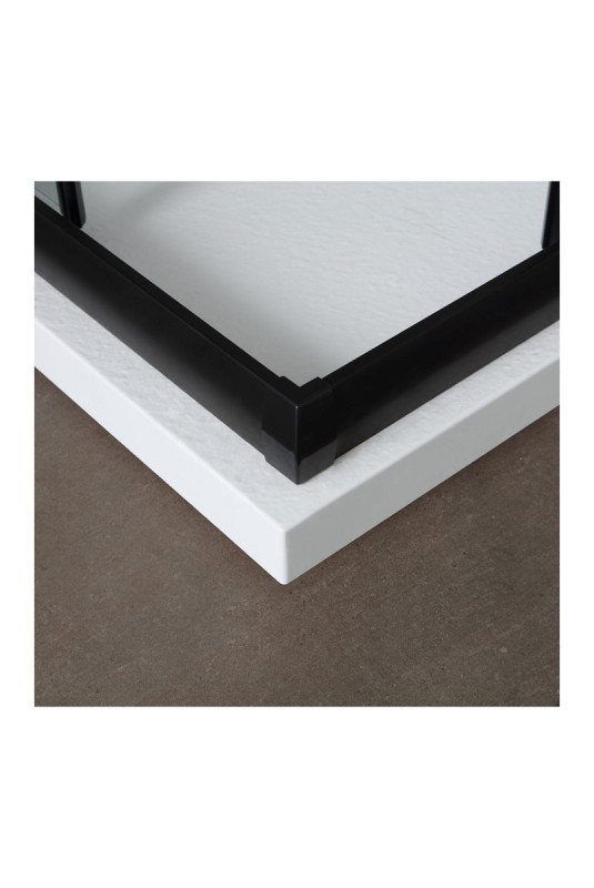 Cabine de douche Cielo Noir mat 80x100 cm