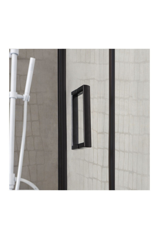 Cabine de douche Cielo noir mat 80x80 cm