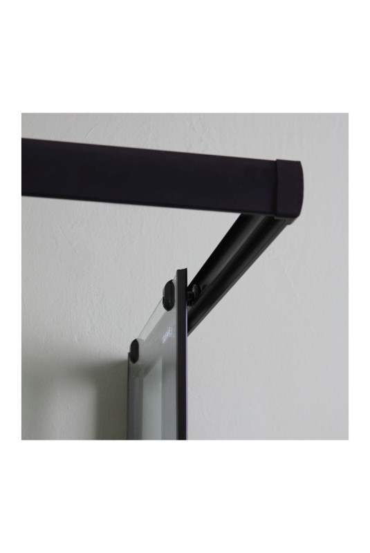 Cabine de douche Cielo Noir mat 70x90 cm