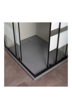 Cabine de douche Cielo Noir mat 100x80 cm