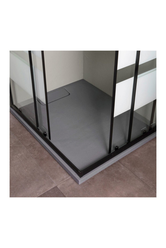 Cabine de douche Cielo Noir mat 100x80 cm