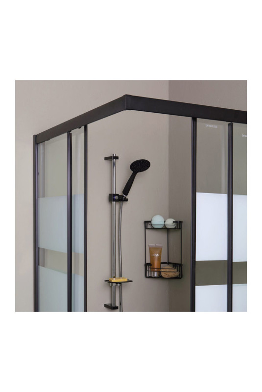 Cabine de douche Cielo Noir mat 100x80 cm