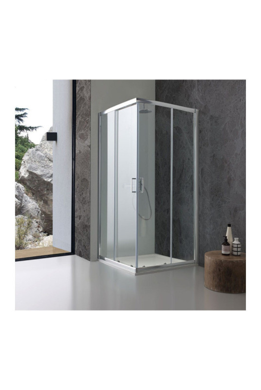 Cabine de douche d'angle Genova Transparent 80x80 cm
