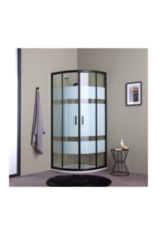 Cabine de douche Cielo Noir mat 90 x 90 cm