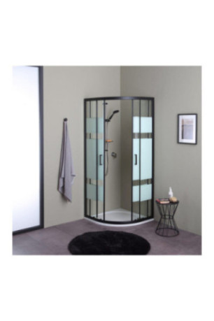 Cabine de douche Cielo Noir mat 90 x 90 cm