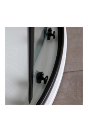 Cabine de douche Cielo Noir mat 90 x 90 cm