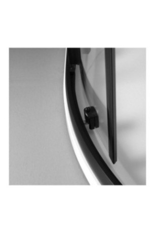 Cabine de douche Cielo semi-circulaire Noir mat 80x80 cm