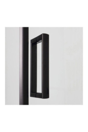 Cabine de douche Cielo semi-circulaire Noir mat 80x80 cm