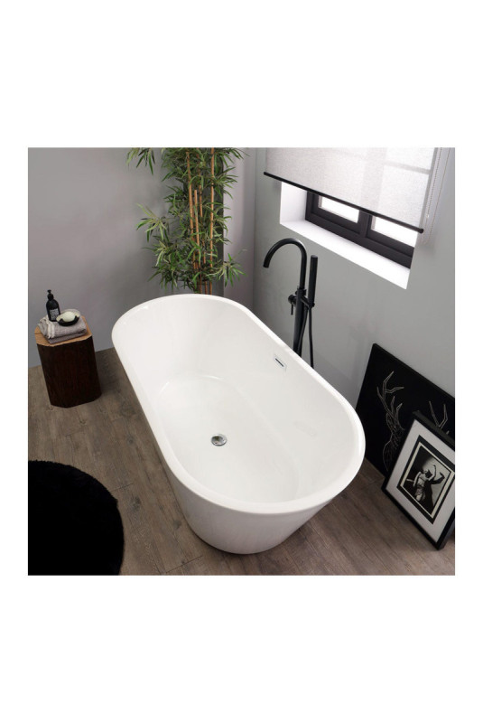Baignoire îlot Anita blanche 180 cm