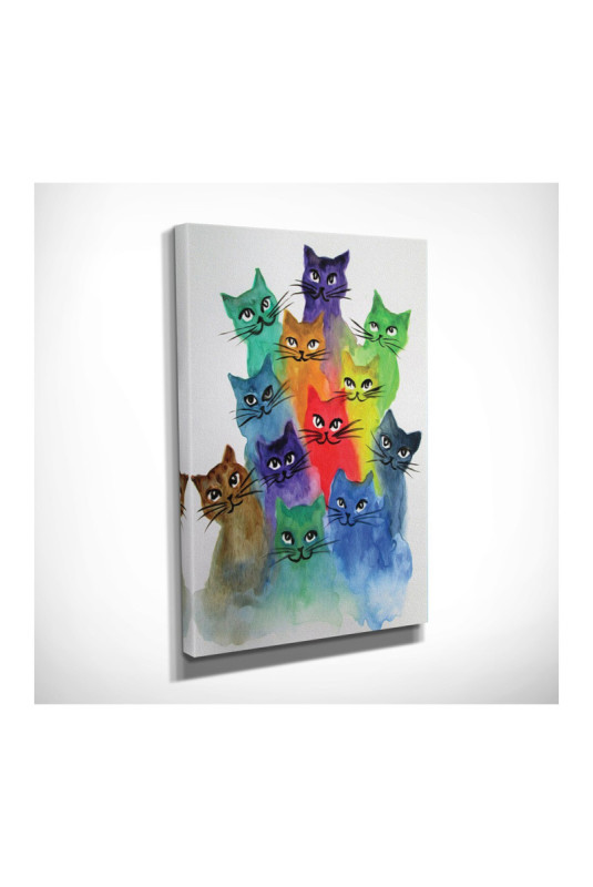 Peinture décorative sur toile - Multicolore