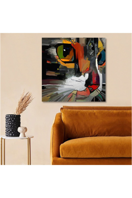 Peinture décorative sur toile - Multicolore