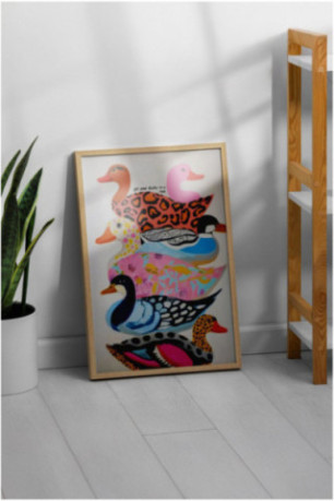 Tableau décoratif encadré en MDF - Multicolore