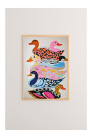 Tableau décoratif encadré en MDF - Multicolore