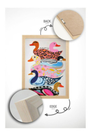 Tableau décoratif encadré en MDF - Multicolore