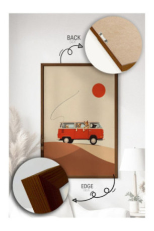 Tableau décoratif encadré en MDF - Multicolore