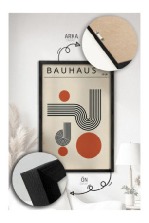 Tableau décoratif encadré en MDF (3 pièces) - Multicolore