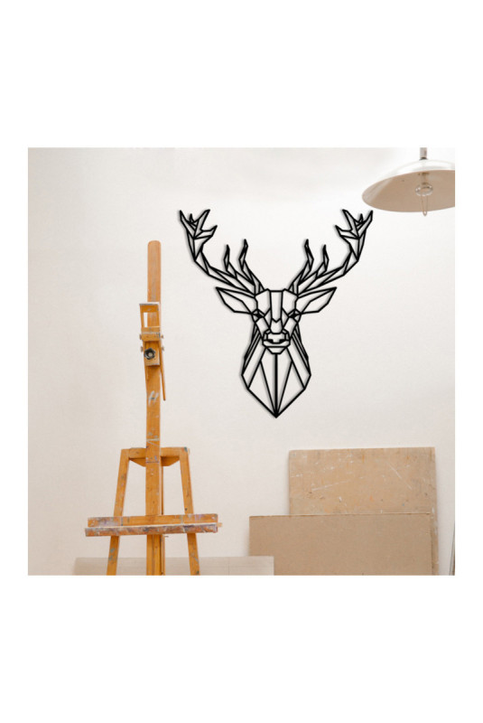 Accessoire mural décoratif en métal - Noir