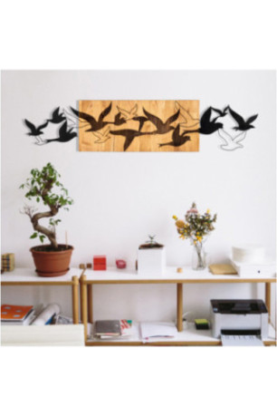 Accessoire mural décoratif en bois - Noyer noir