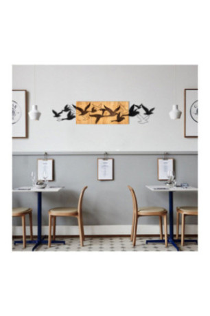 Accessoire mural décoratif en bois - Noyer noir