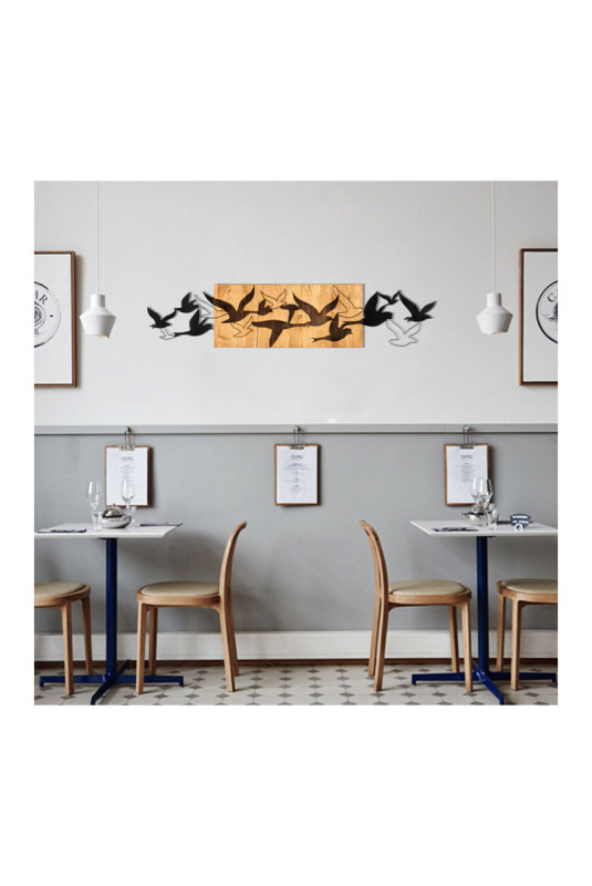 Accessoire mural décoratif en bois - Noyer noir