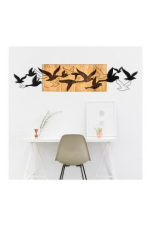 Accessoire mural décoratif en bois - Noyer noir
