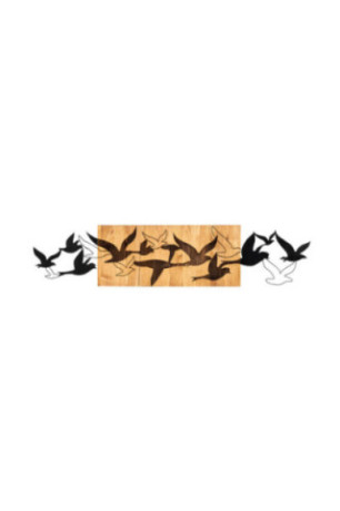 Accessoire mural décoratif en bois - Noyer noir
