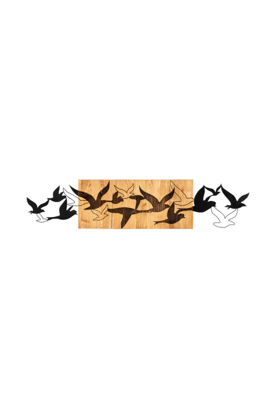 Accessoire mural décoratif en bois - Noyer noir