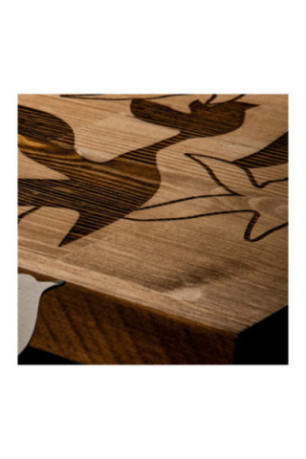 Accessoire mural décoratif en bois - Noyer noir