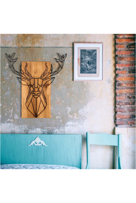 Accessoire mural décoratif en bois - Noyer noir