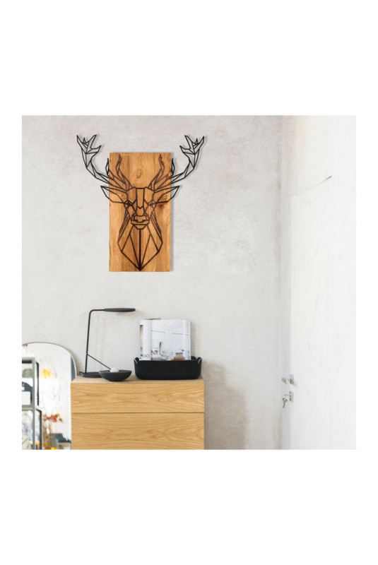 Accessoire mural décoratif en bois - Noyer noir
