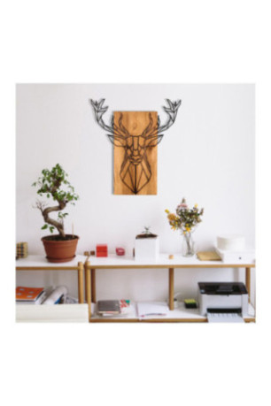 Accessoire mural décoratif en bois - Noyer noir