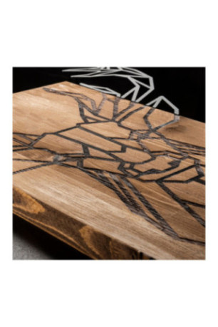 Accessoire mural décoratif en bois - Noyer noir