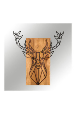 Accessoire mural décoratif en bois - Noyer noir