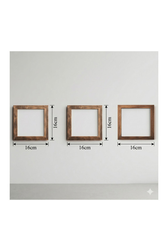 Tableau décoratif encadré en MDF (3 pièces) - Multicolore