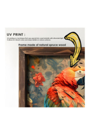 Tableau décoratif encadré en MDF - Multicolore